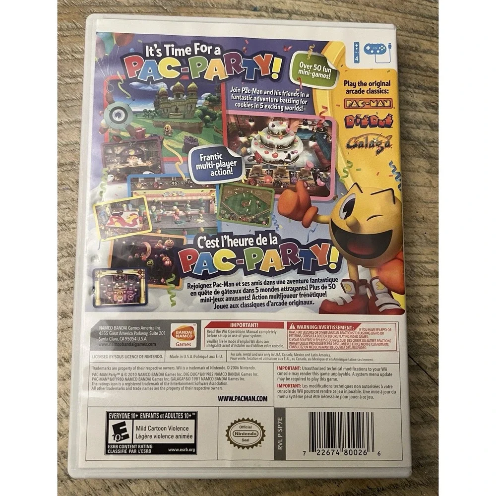 Pac-Man Party (Nintendo‎ Wii, 2010) All Paperwork
